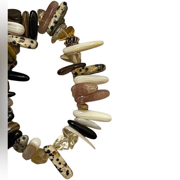 BPD Semi Precious Stone Stretchy Bracelet - Picture 4 of 8